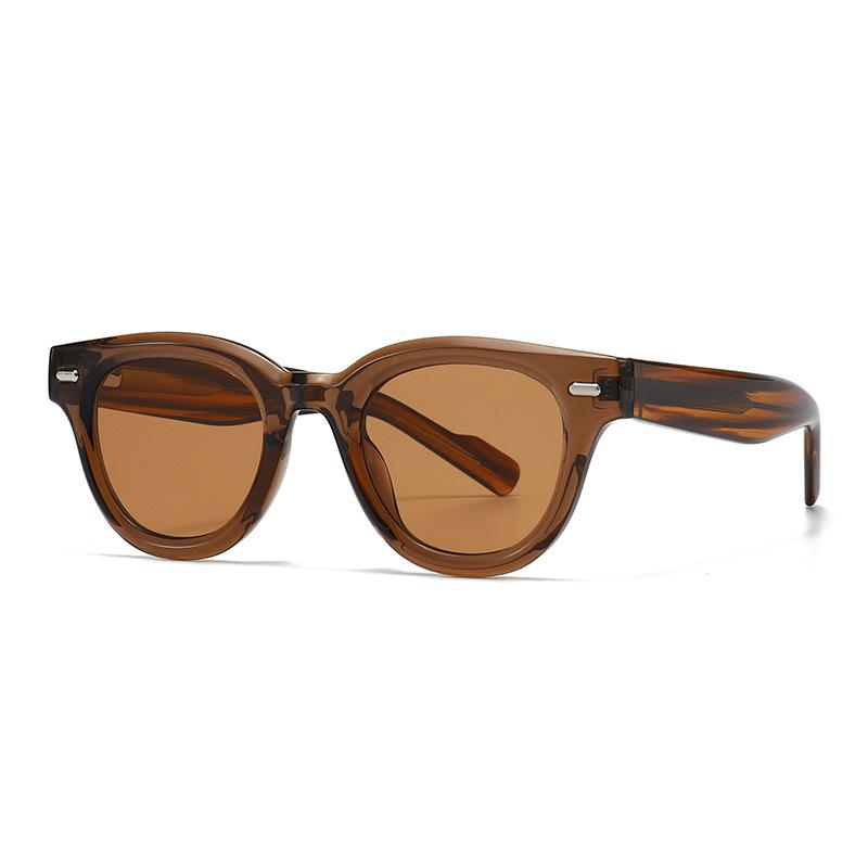 

European and American Cat Eye New Oval Sunglasses Personalized Vintage Fashion Sun Glasses for Men and Women Trendy Polarized
