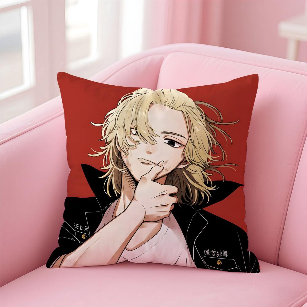 Animetokyo Revengers Cushion Cover Comfortable Reversible Pillow Cover Ideal For Car Sofa Bedroom & Beyond