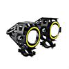 Motorcycle LED 12v 125w Headlights Car Spotlights 6000k Motorbike Work Head Lamp LED Angel Eye Lights Fog Lamp