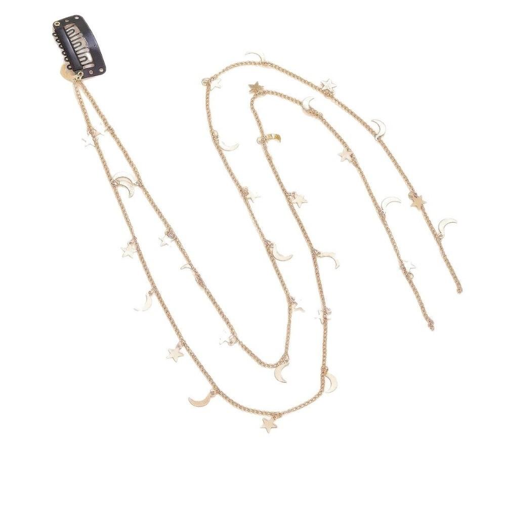 Vintage Hair Chain Gold Color Tassel Barrettes For Women and Girls Braided Headband Party