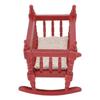 Miniature Baby Crib Safe Exquisite Glossy Vivid Red Wooden Doll House Crib for 1:12 Dollhouse