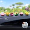 1/2sets Car Ornament Mini Simulated Fruit Interior Decor With No Trace Sticker Cute Fresh Dashboard Atmosphere Accessory