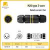 M20 IP68 3-Pin Flame Retardant Waterproof Dustproof Terminal Block Connector for Lighting Electronics.