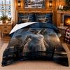 Bride of Frankenstein Pattern Bedding 3Pcs Set Bed Sheet And Pillowcases For Indoor Bedroom