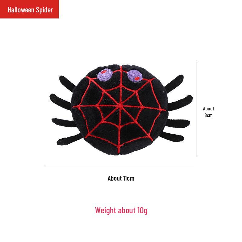 

Плюшевая игрушка-кошка в виде тыквы на Хэллоуин и паука для самостоятельной игры