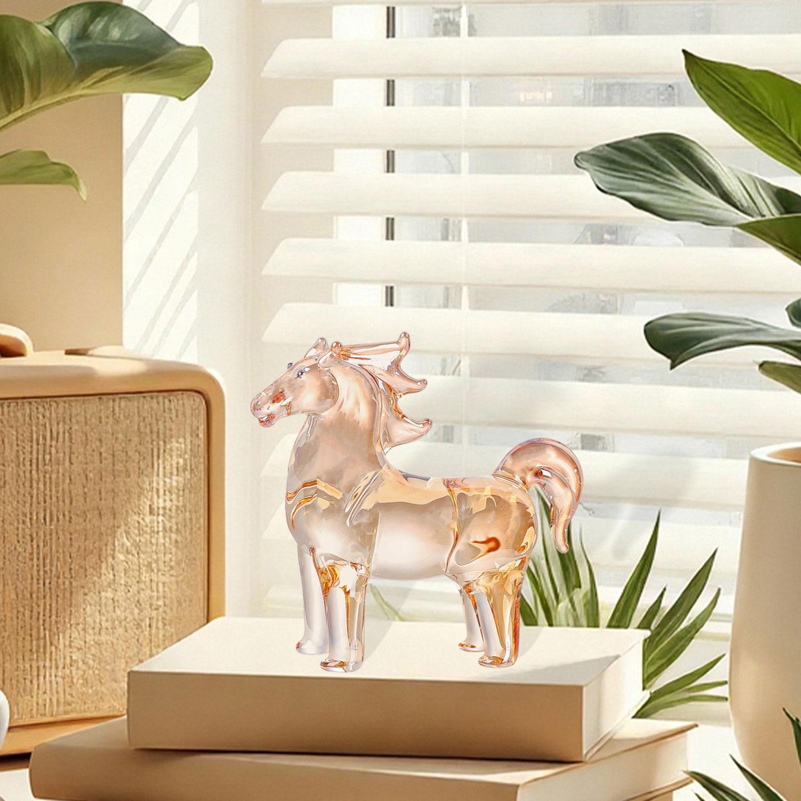 

Handcrafted Crystal Horse Figure Abstract Animal Luxury Decorative Figurines for Home Decoration Accessories шампанського
