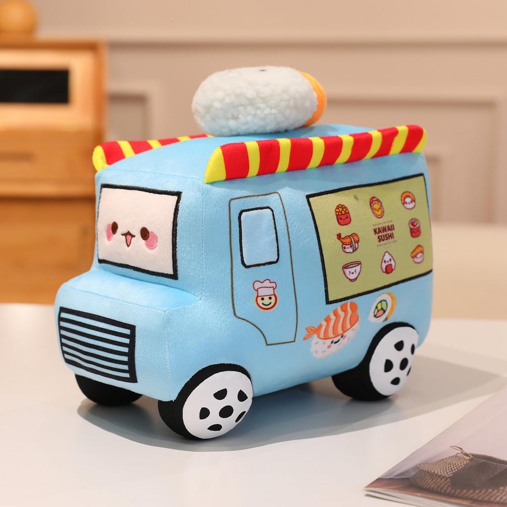 Cute Fun Dining Car Doll Simulation Hamburger Pizza Ice Cream Car Plush Toy Doll Children's Pillow