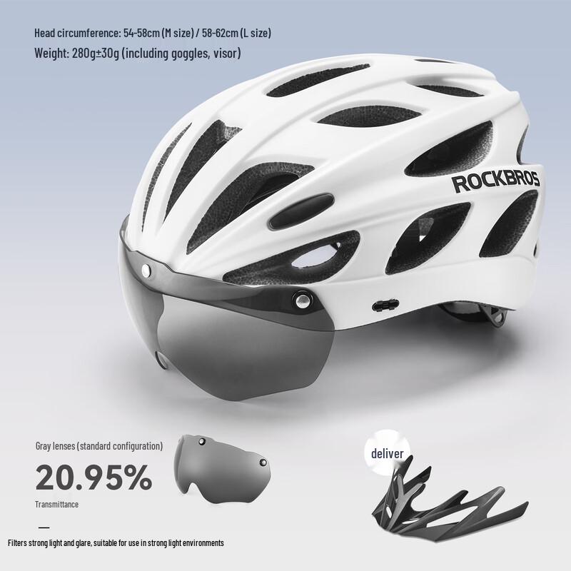 

Rockbros Kids Youth Cycling Helmet with Magnetic Goggles M (54-58cm)