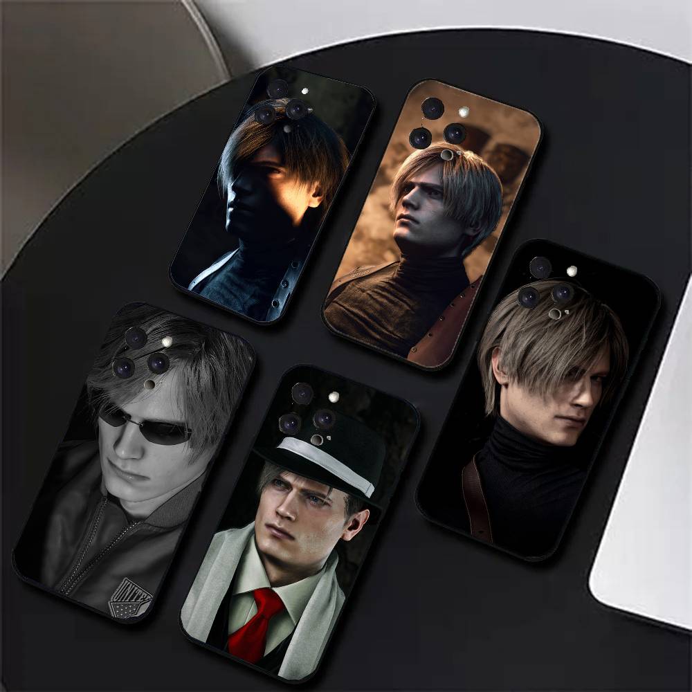 Leon R Resident Kennedy E-Evil 4 Carcasă Telefon Pentru IPhone 17 Air 16 15 14 13 Pro Max 11 12 Capac Negru din Silicon