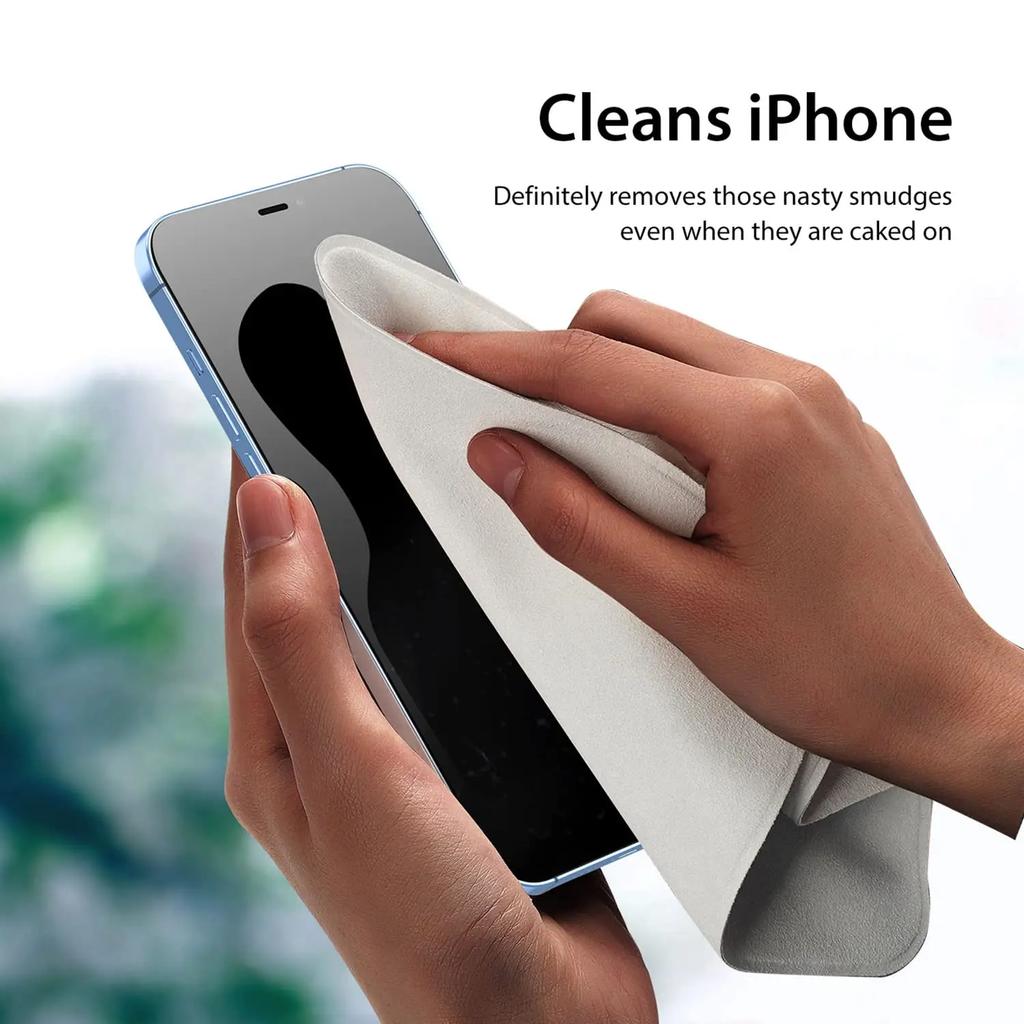 Screen Cleaner 50ml + Microfiber Polishing Cloth, Streak‑Free Phone/Laptop/Tablet/Monitor Kit, Removes Fingerprints & Dust