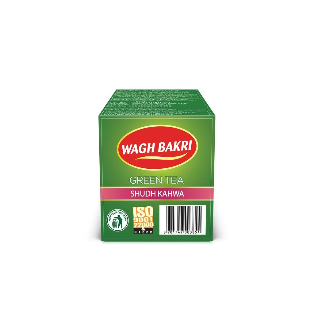 Wagh Bakri Shudh Kahwa Green Tea Bags 25 Count Refreshing Aromatic Blend For Relaxation Smooth Brewing Experience Total  62.5 Grams