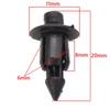 30/50/100PCS 6mm Black Plastic Rivet Vent Wiper Cover Clip Fixed Screw Clip Deflector Plastic Piercing Nail Fastener Auto Parts