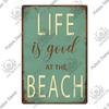 Putuo Decor Beach Vintage Tin Signs Plaque Metal Plate Retro Summer Posters Wall Art Decor Seaside Bar House Room Iron Painting