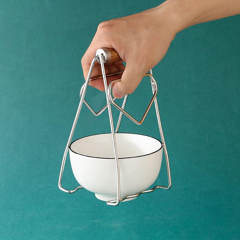 Rosewood-handled Plate Holder Kitchen Small Tools Heat-insulating Bowl Picker Steaming Plate Holder Bowl and Plate Holder