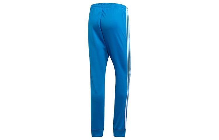 adidas Knitted Sweatpants Men's Blue Moderate Cuffed Pants ED6058