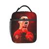 R-Ronaldos 2026 Lunch Bag  Fun Lunch Box For Girls School Portable Zipper Cooler Bag Oxford Graphic Tote Food Bags