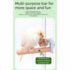 with Feeder Parrot Stand 2 IN 1 Bird Perch Premium Wooden Parrot Perch  Household Use