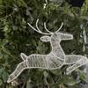 Christmas Deer Yard Ornaments Outdoor Iron Reindeer Silhouetted Pathway Light For Lawn Garden Decoration