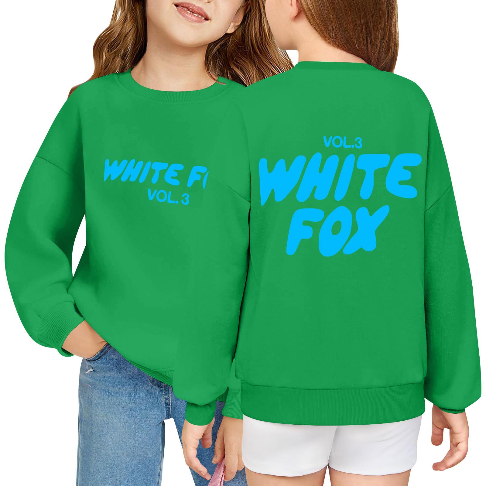 

Детский пуловер свободного кроя с длинным рукавом, с принтом букв и круглым вырезом 130