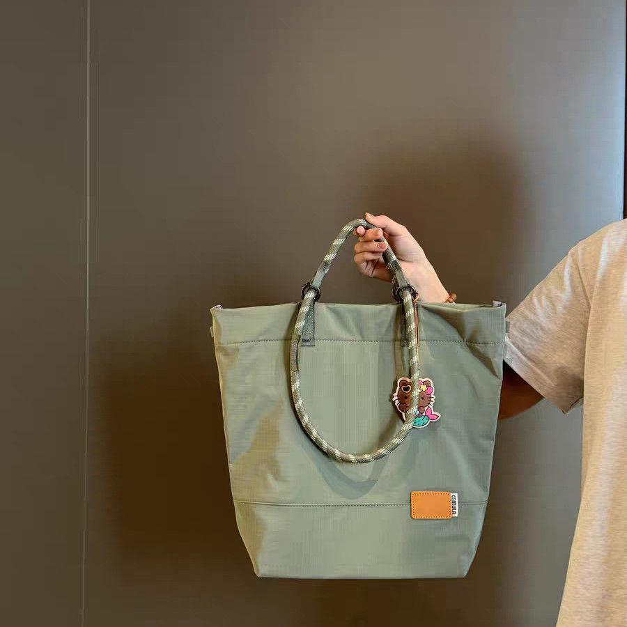 Women Bag 2026 Nyl Nyl Rope Handle Fashi Simple Solid High-Capacity Shoulder Bag Handbag зелёный