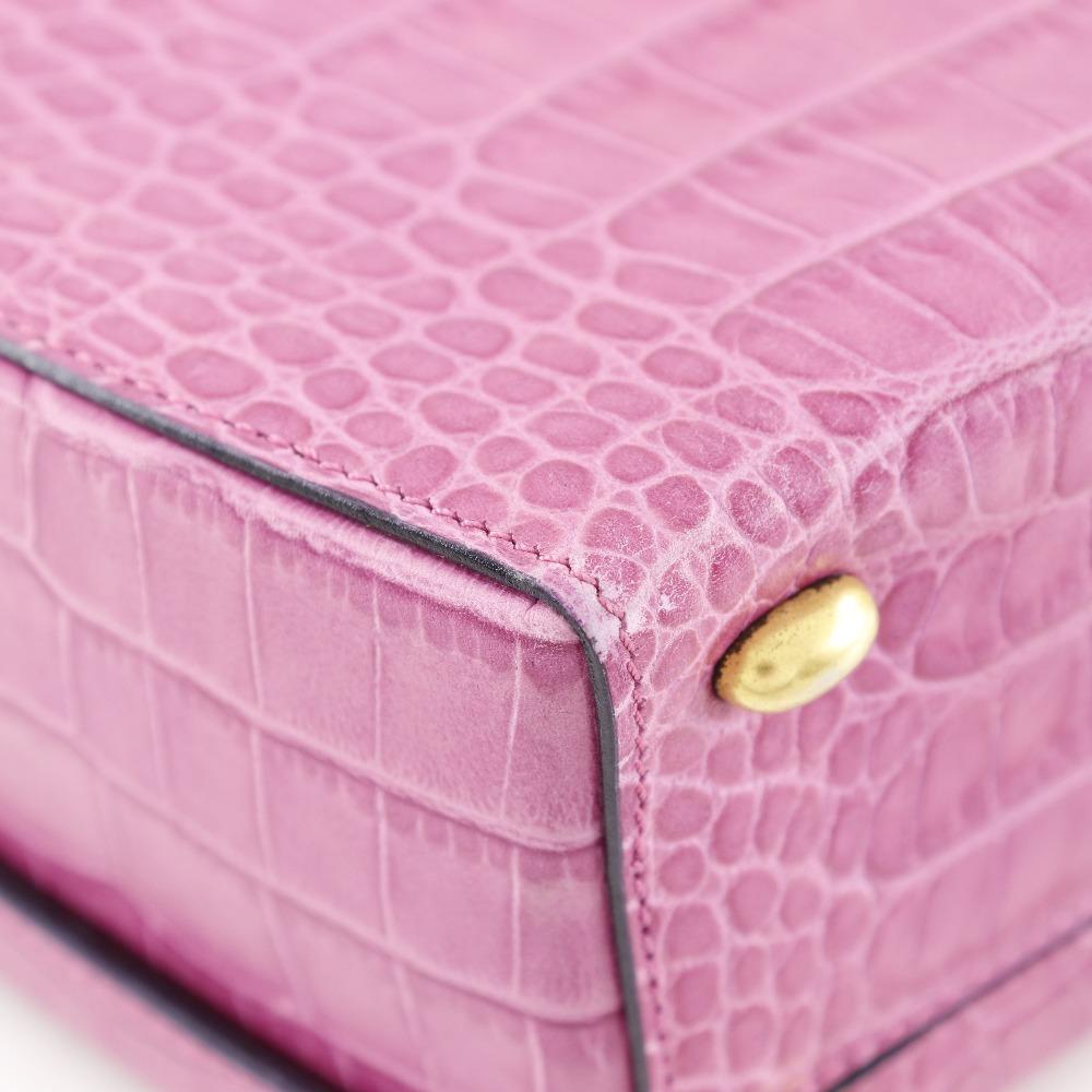 CELINE Handbag pink Embossed Leather Women Used