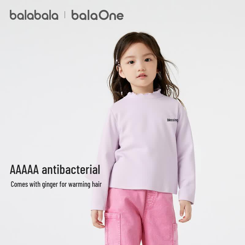 Balabala Girl's Thermal Antibacterial Long-Sleeve T-Shirt