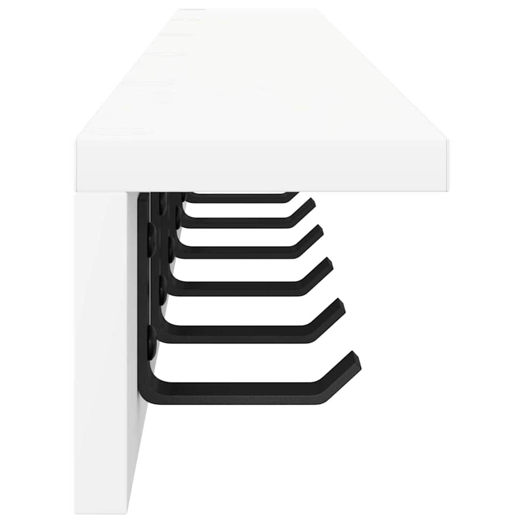 Wall Mounted Nightstand White 100 X 10.5 X 10.5 Cm