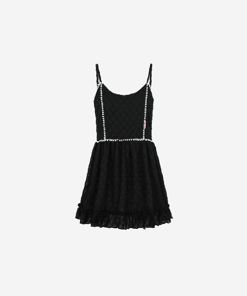 NEWALRIN Tutu Frill Lace Sleeveless Dress(3Colors)