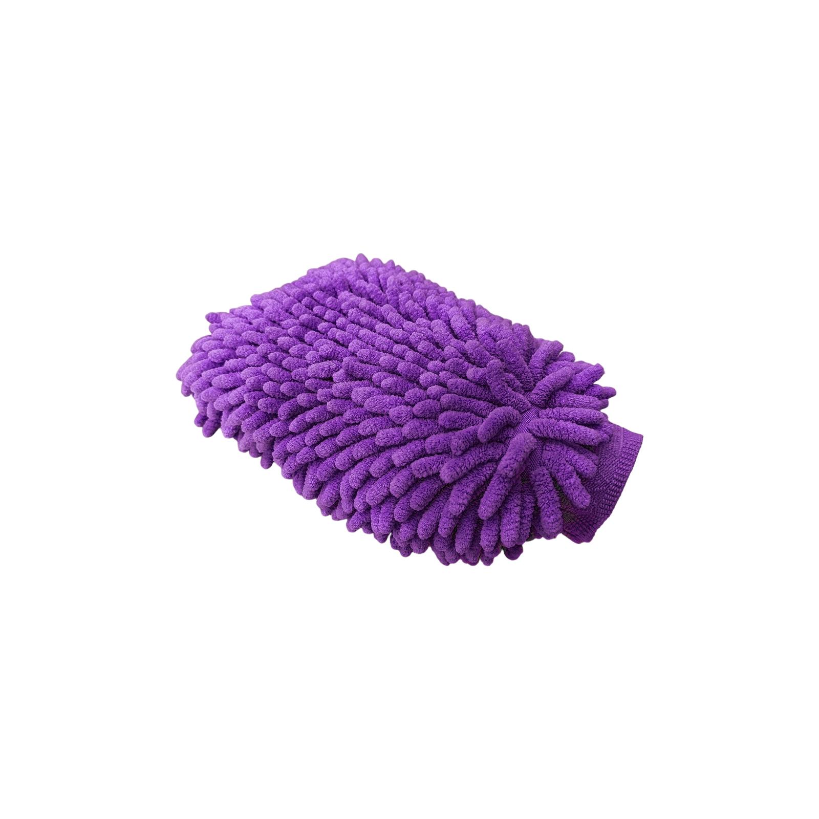 

Large Double Sided Chenille Car Wash Glove Waterproof Cleaning Mitt for Vehicle Surface Dust and Dirt Removal Soft Microfiber Wash Mitt One Size фиолетовый
