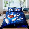 Bowling Bedding Set, Sports Games Comforter Cover Twin Full Size For Kids Boys Girls Children Confetti Colorful Duvet Cover Set