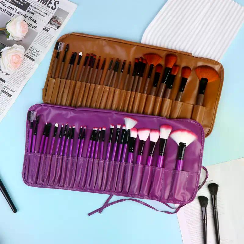 24pcs Makeup Brush Sets Professional Cosmetics Brushes Eyebrow Powder Foundation Shadows Pinceaux Make Up Tools With Storage Bag