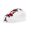 Beret female summer embroidery flower shading breathable tide hat Chinese style square dance hat