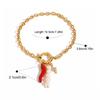 Fashionable Pearls Pendant Bracelet Fashionable Women's Bracelet with Lustrous Pearls and Strong Chain for Parties