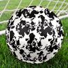 1pc Cow Print Soccer Ball Size 5 Football Machine Sewn Indoor/Outdoor Universal Football Q38