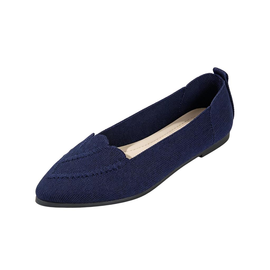 Women's Pointed Toe Flats, Breathable Knit Mesh for Casual Daily Wear