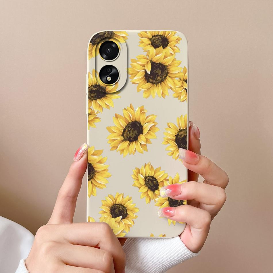 Case For Oppo A18 A38 4G Cover With Camera Protection Cool Astronaut Liquid Silicone Soft Back Covers For Oppo A 38 A 18 Housing