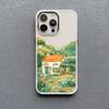 Rural Style Coffee Shop Silicone Phone Case For iPhone 13 14 15 11 Pro Max Plus 16 12 Pro Max Plus XR X XS 7 8 Plus White Covers