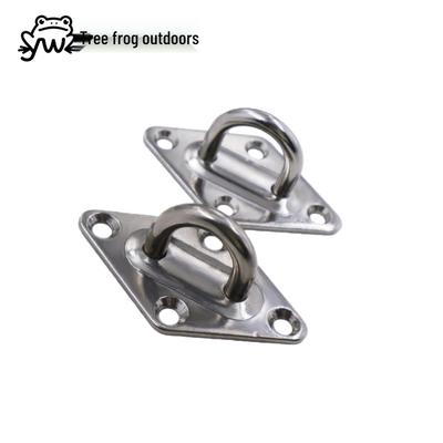 304 Stainless Steel Eye Plate Diamond Fixed Buckle for Sun Shade Sail & Boat Hardware Accessories
