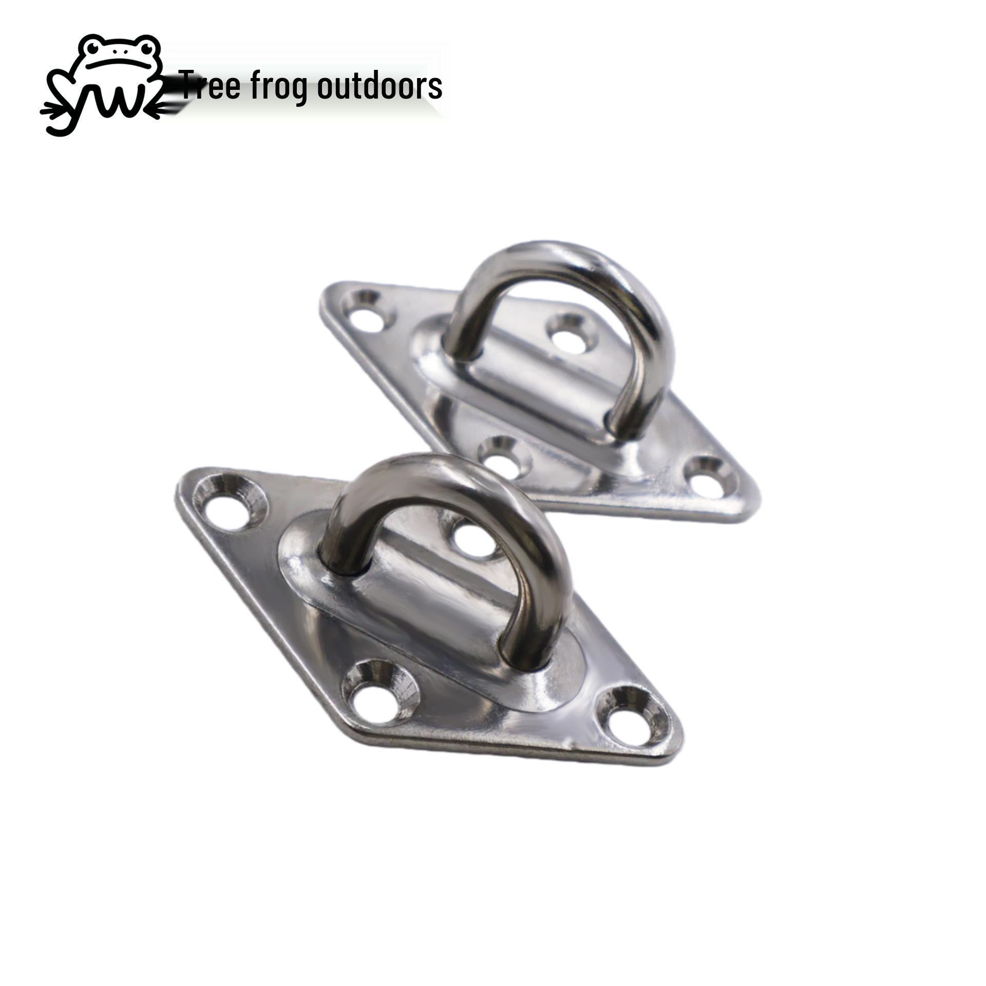 304 Stainless Steel Eye Plate Diamond Fixed Buckle for Sun Shade Sail & Boat Hardware Accessories Model 5mm