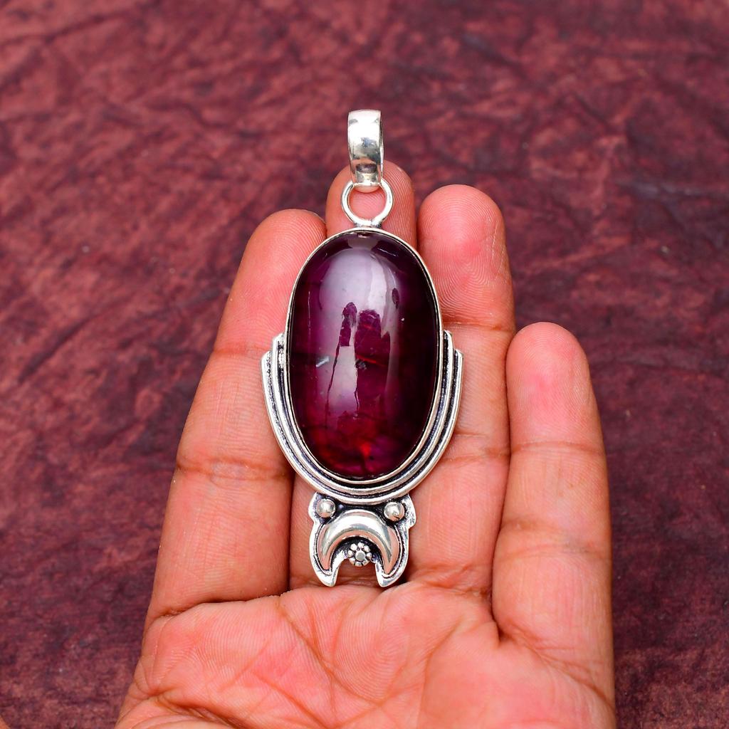 Awesome Purple Labradorite Gemstone Pendant: 925 Sterling Silver Handmade Pendant Necklace Jewelry