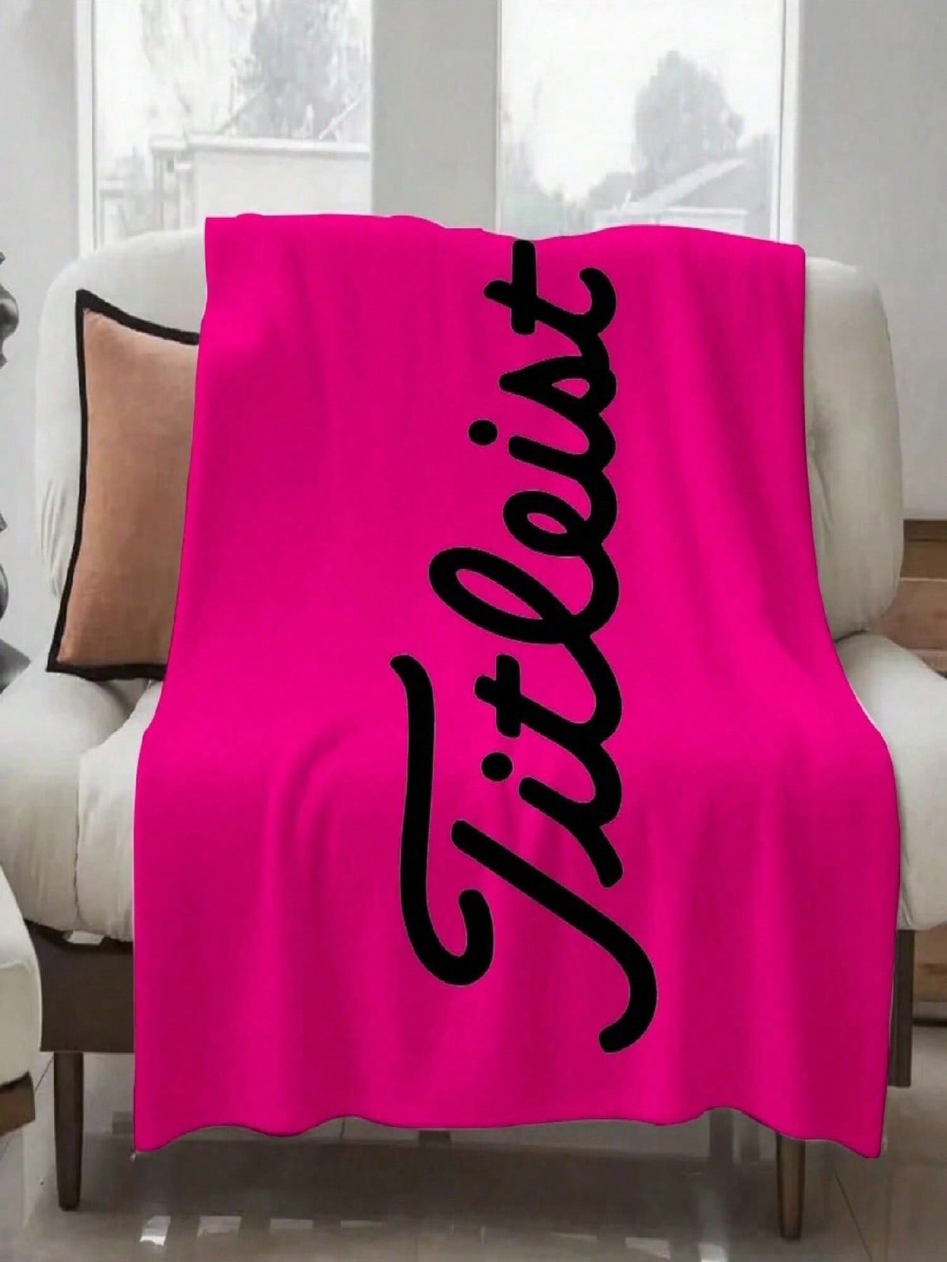 СПОРТ Гольф T-T-TitleistS Дизайн с рисунком одеяла Легкое плед-одеяло Для общежитий, Дневного сна, Гостиной, Офиса, Дивана, Всесезонное 75X95CM серый