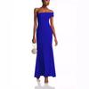 New autumn and winter women's clothing one-shoulder fashion split-ended dress long dress temperament dress