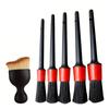 Six-Piece Car Interior Detailing Brush Set with Soft Bristles for Dusting and Cleaning Gaps and Air Vents