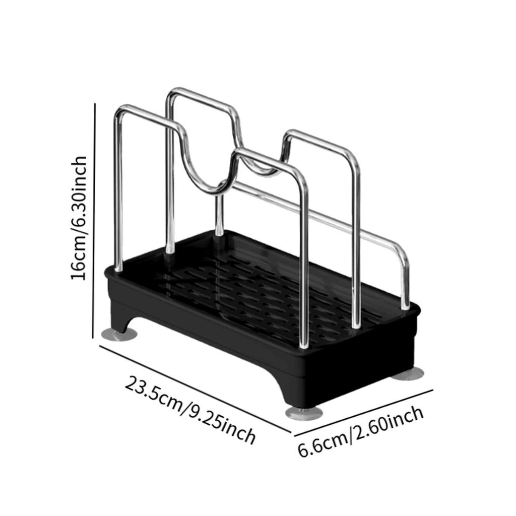 Kitchen Organizer Rack Elf Drainage Utensil Holder Multi-Function Countertop Storage Metal Rust-Free Pot Lid Storage Rack