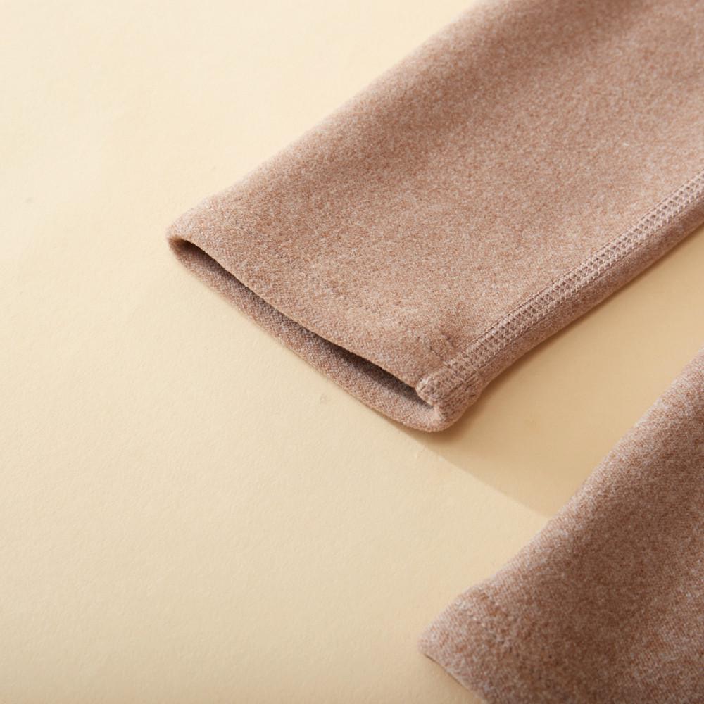 Koala Fleece Women's Extra Thick Alpaca Wool Underwear Set - Fleece-Lined, Round Neck Warmwear for Middle-Aged and Elderly.