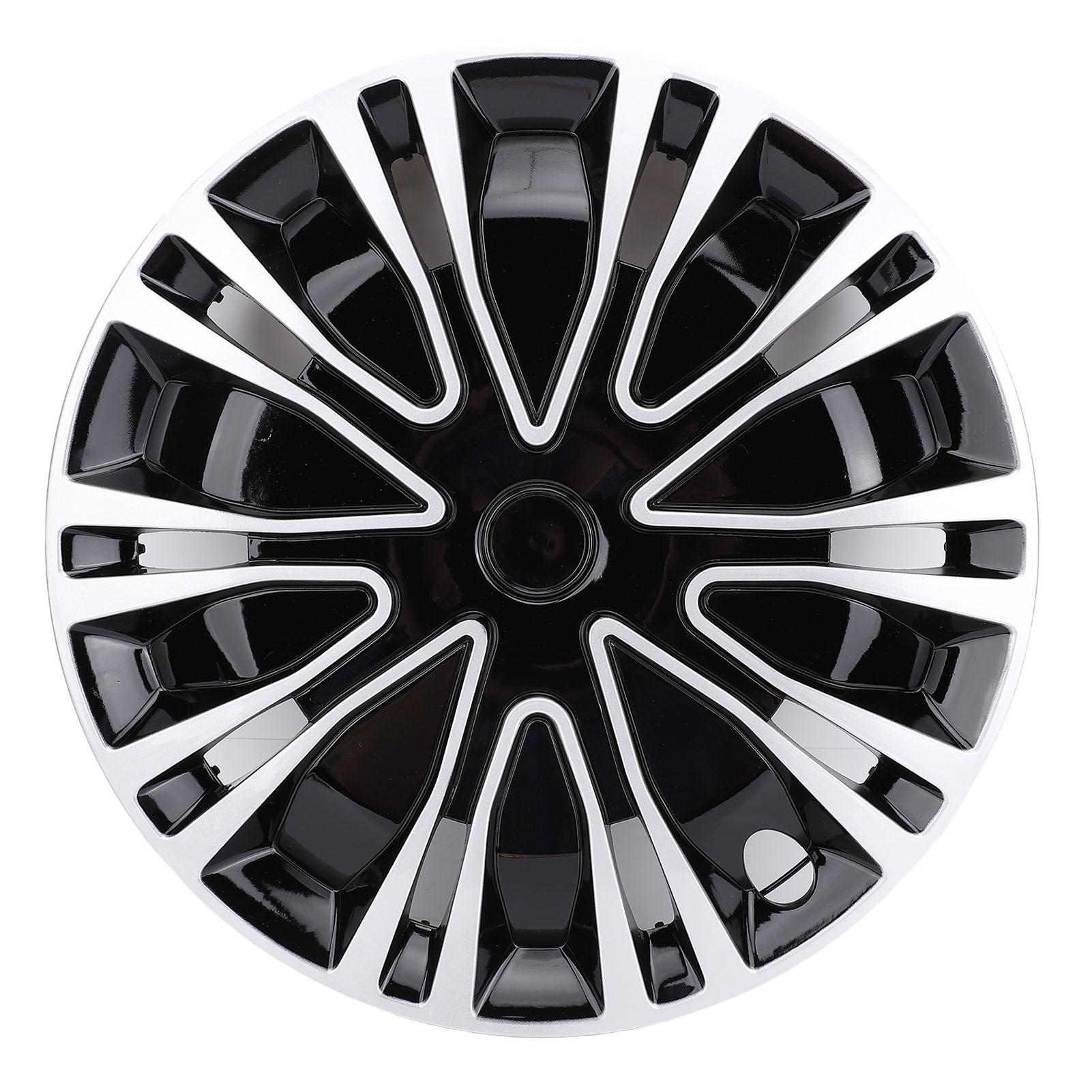 

4 шт. 15-дюймовые колпаки Полная защита Стильный вид Универсальная посадка Защелкивающиеся R15 Крышка колесного диска для большинства автомобилей Грузовиков Внедорожников Silver Black