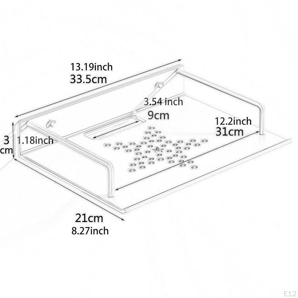 Hanging Shelf for Wall Mount DVD Player Game Storage
