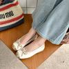 Inner Height Increase Ballet Single Shoes Women's Summer New Soft Sole Not Tired Foot Bow Mary Jane Women's Shoes