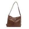 Fashion New Design Buckle Shoulder Bag Solid Color Leather Vintage Tote Bag Large Capacity Crossbody Women Backapck Handbags