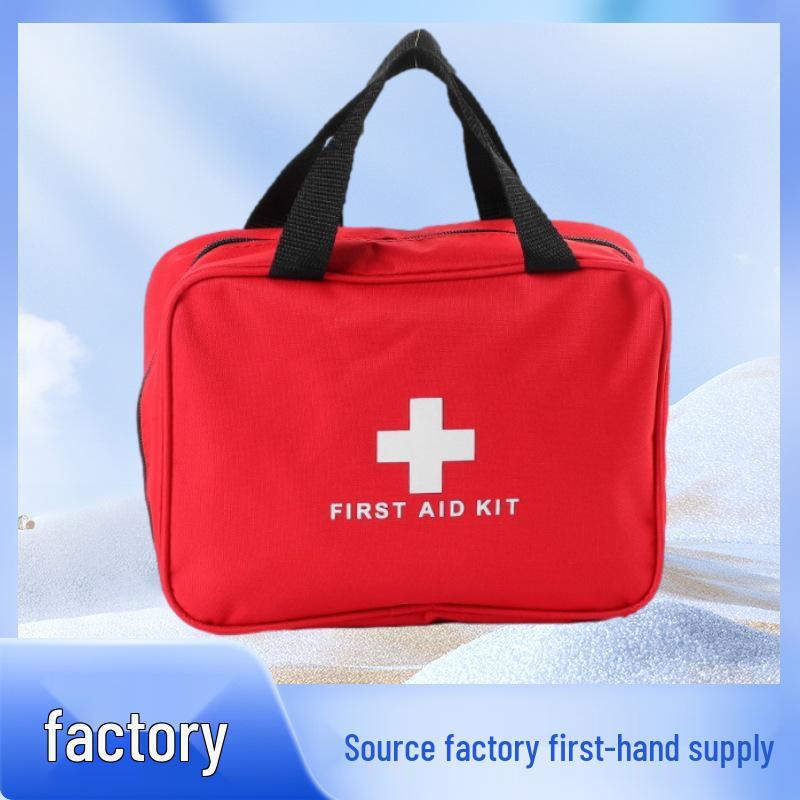 

Аптечка первой помощи и выживания для улицы/автомобиля - Портативная сумка для хранения на случай чрезвычайных ситуаций 25 x 18 x 8 cm красный